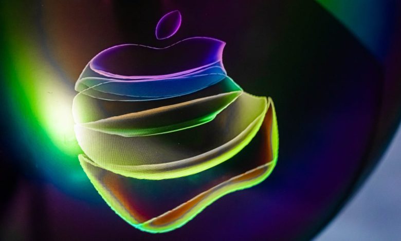 Colorful, stylized rendering of Apple